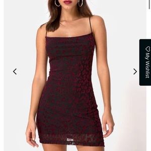 Motel rocks Becky Dress Red Leopard